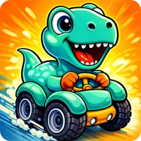Dino racing Car games for kids